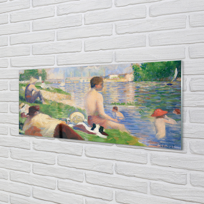 Pannello paraschizzi cucina Studio finale per bagnanti ad Asnieres di Georges Seurat