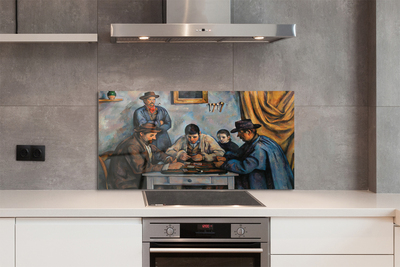 Pannello paraschizzi cucina Giocatori di carte - Paul Cézanne