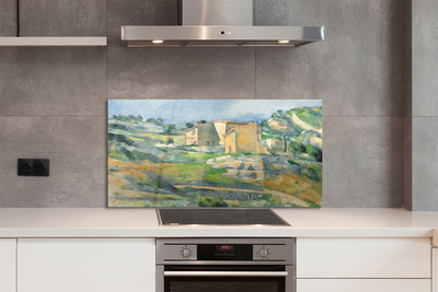 Rivestimento parete cucina Case in Provenza di Paul Cézanne