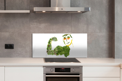 Pannello paraschizzi cucina Personaggio fatto di verdure