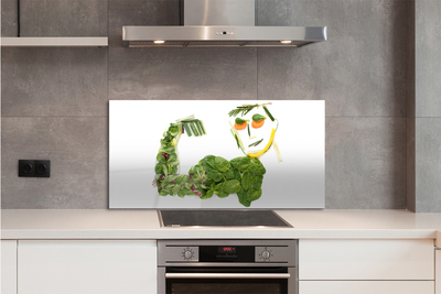 Pannello paraschizzi cucina Personaggio fatto di verdure