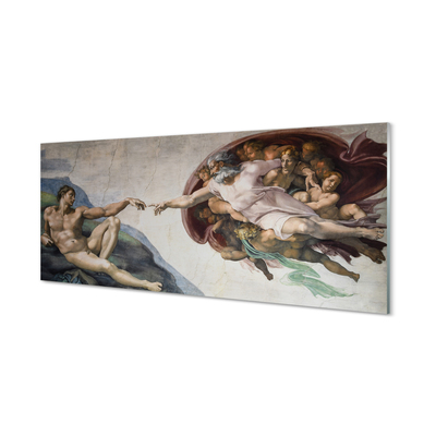 Pannello paraschizzi cucina La creazione di Adamo - Michelangelo