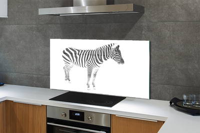 Rivestimento parete cucina Zebra dipinta