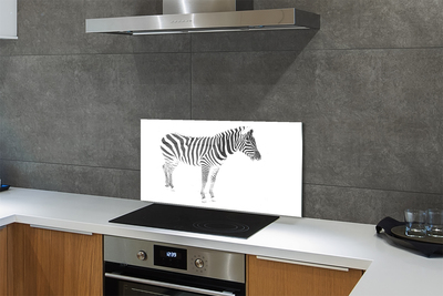 Rivestimento parete cucina Zebra dipinta