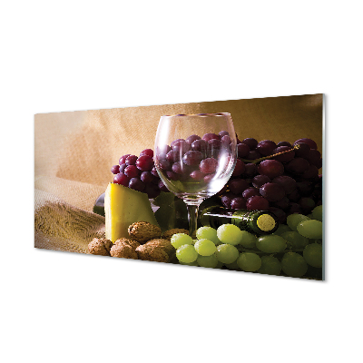 Pannello paraschizzi cucina Uva in un bicchiere vuoto