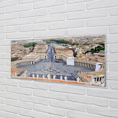 Pannello paraschizzi cucina Panorama di Piazza del Vaticano di Roma