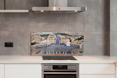 Pannello paraschizzi cucina Panorama di Piazza del Vaticano di Roma