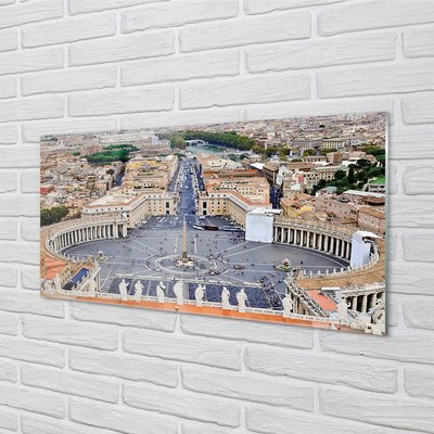 Pannello paraschizzi cucina Panorama di Piazza del Vaticano di Roma