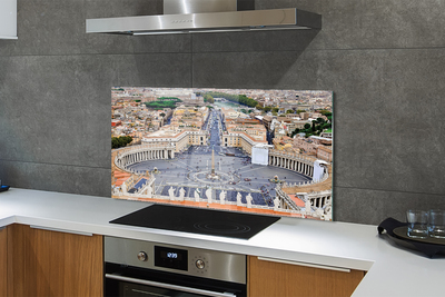 Pannello paraschizzi cucina Panorama di Piazza del Vaticano di Roma