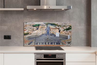 Pannello paraschizzi cucina Panorama di Piazza del Vaticano di Roma