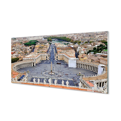 Pannello paraschizzi cucina Panorama di Piazza del Vaticano di Roma