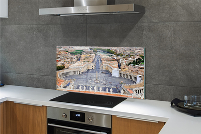 Pannello paraschizzi cucina Panorama di Piazza del Vaticano di Roma