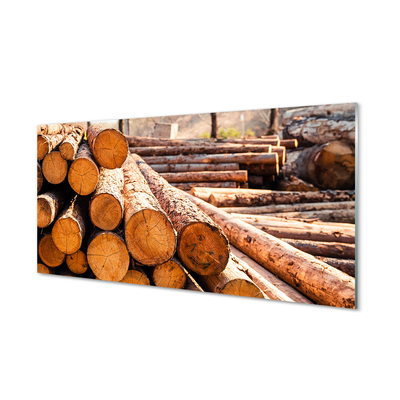 Pannello paraschizzi cucina Composizione di tronchi di legno