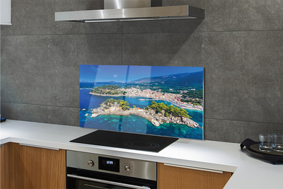 Rivestimento parete cucina Grecia Panorama della città del mare