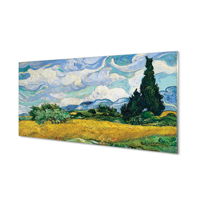 Pannello paraschizzi cucina Campo di grano con cipressi di Vincent van Gogh