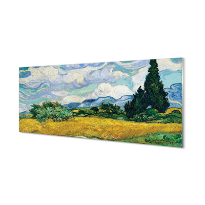 Pannello paraschizzi cucina Campo di grano con cipressi di Vincent van Gogh