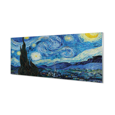 Pannello paraschizzi cucina Notte stellata di Vincent van Gogh