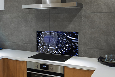 Rivestimento parete cucina Tunnel 3d blu