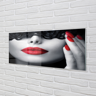 Rivestimento parete cucina Labbra rosse della donna