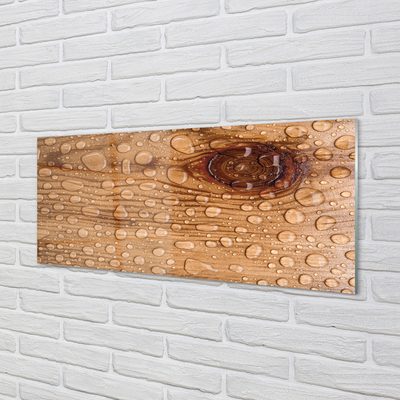 Rivestimento parete cucina Gocce d'acqua sul legno