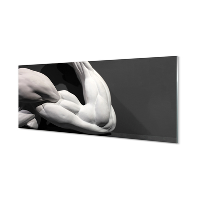 Rivestimento parete cucina Muscoli in bianco e nero