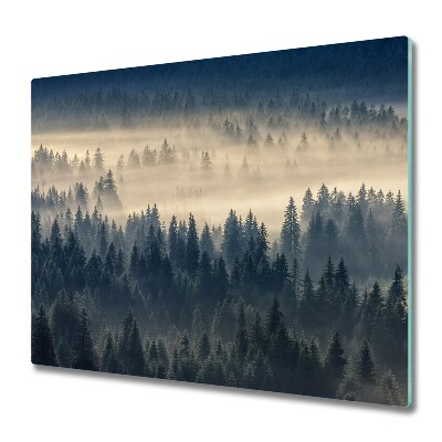 Tagliere in vetro Nebbia sulla foresta