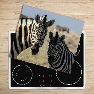 Tagliere in vetro temperato Due zebre
