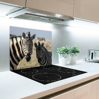 Tagliere in vetro temperato Due zebre