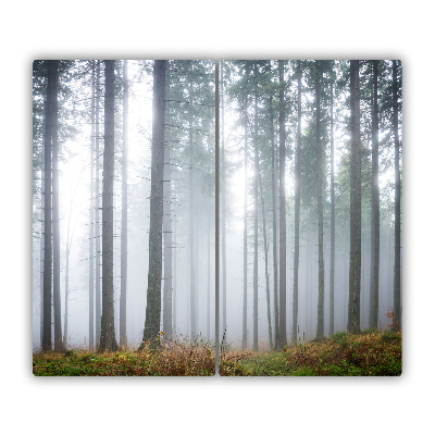 Tagliere in vetro Nebbia nella foresta