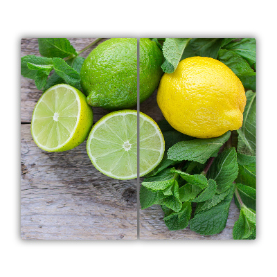Tagliere in vetro temperato Lime e limone