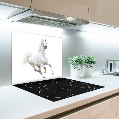 Tagliere in vetro temperato Cavallo arabo bianco