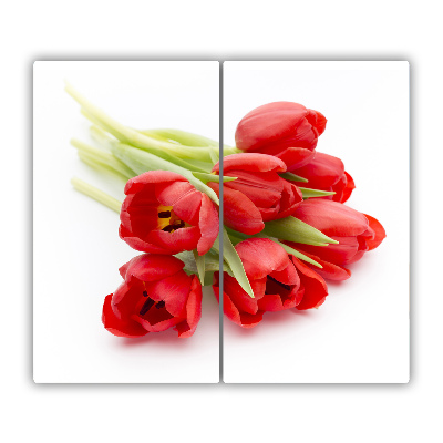 Tagliere in vetro temperato Tulipani rossi