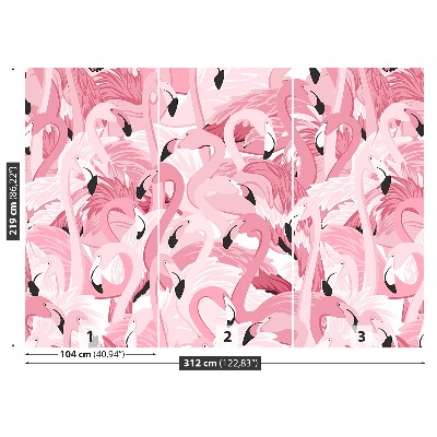 Carta da parati Flamingos rosa