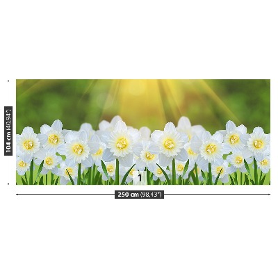 Carta da parati Narcissus White