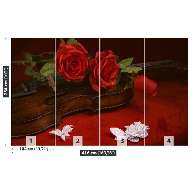 Carta da parati Rose di violino