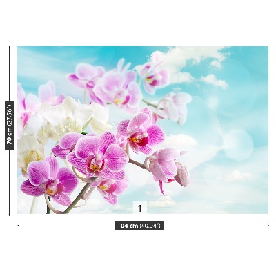 Carta da parati Orchidee blu