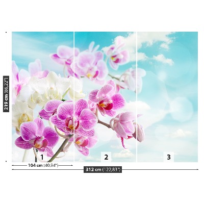 Carta da parati Orchidee blu