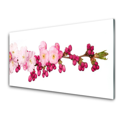 Quadro su vetro acrilico Ramoscello di fiori di ciliegio