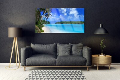 Quadro su vetro acrilico Mare di Palm Beach