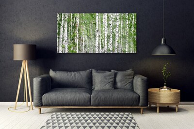 Quadro acrilico Natura degli alberi della foresta di betulle