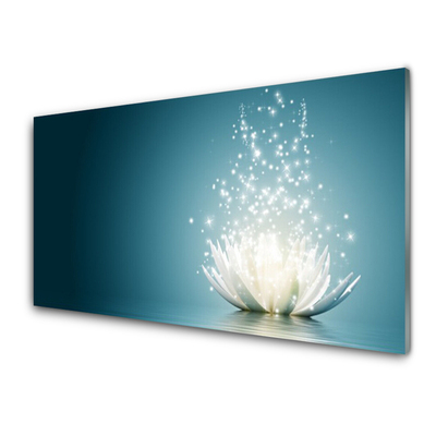 Quadro in vetro acrilico Pianta di fiori di loto