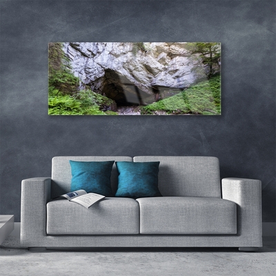 Quadro acrilico Grotta di montagna della natura