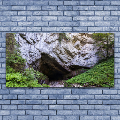 Quadro acrilico Grotta di montagna della natura