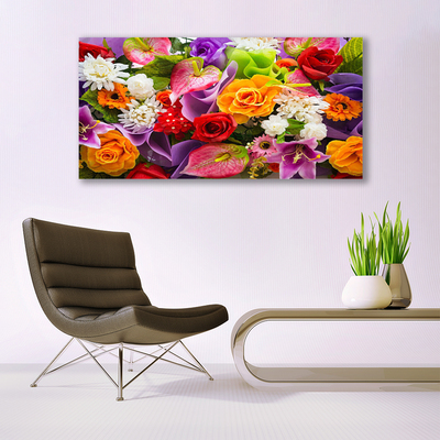 Quadro vetro acrilico Fiori Sul Muro