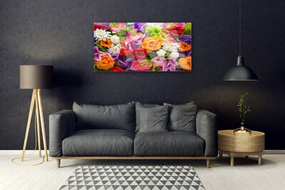 Quadro vetro acrilico Fiori Sul Muro