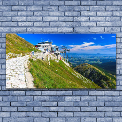 Quadro acrilico Percorso per il paesaggio delle montagne