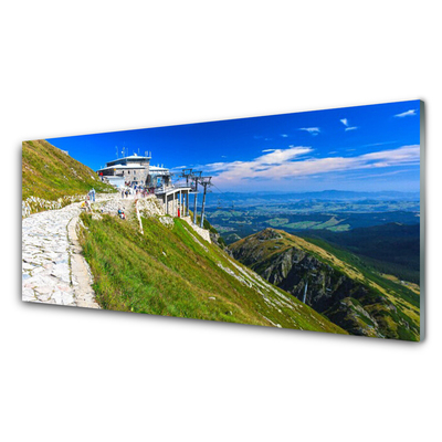 Quadro acrilico Percorso per il paesaggio delle montagne