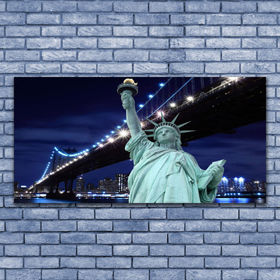 Quadro in vetro acrilico Statua del Ponte della Libertà