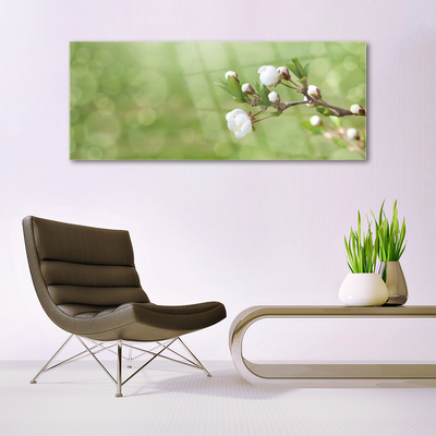 Quadro in vetro acrilico Fiori Sul Muro