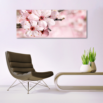 Quadro in vetro acrilico Fiori Sul Muro